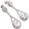 Silver Earrings w/ White CZ