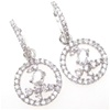 Silver Earring (Rhodium Plated) w/ Wht CZ.