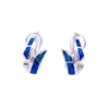 Sterling silver earrings with inlay created opal