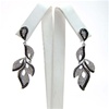 Silver Earrings w/ Black & White CZ