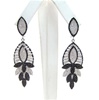 Silver Earrings w/ Black & White CZ