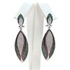 Silver Earrings w/ Multi-Color CZ
