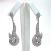 Silver Earrings w/ White CZ