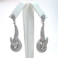 Silver Earrings w/ White CZ