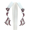 Silver Earrings w/ White & Ruby CZ