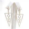 Silver Earring (Gold Plated) with White CZ