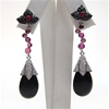 Silver Earrings w/ Multi-Color CZ
