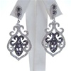 Silver Earrings w/ White & Amethyst CZ
