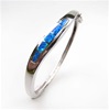 Silver Bangle with Inlay Opal