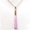 Silver Pendant (Rose Gold Plated) with Inlay Created Opal