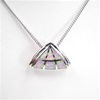 Silver Pendant with Inlay Created Opal