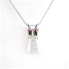 Silver Pendant with Inlay Created Opal