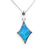 Silver Pendant with Inlay Created Opal
