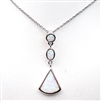 Silver Pendant with Inlay Created Opal