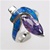 Silver Ring w/ Inlay Created Opal & Tanzanite CZ