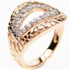 Silver Ring (Rhodium & Rose Gold Plated) w/ White CZ