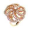 Silver Ring (Rose Gold Plated) w/ White CZ