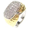 Silver Ring (Rhodium Plated + Gold Plated) W/ White CZ