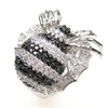 Silver Ring w/ Black & White CZ