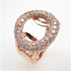 Silver Ring (Rose Gold Plated) w/ White CZ