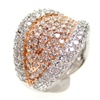 Silver Ring (Rose Gold Plated) w/ White CZ